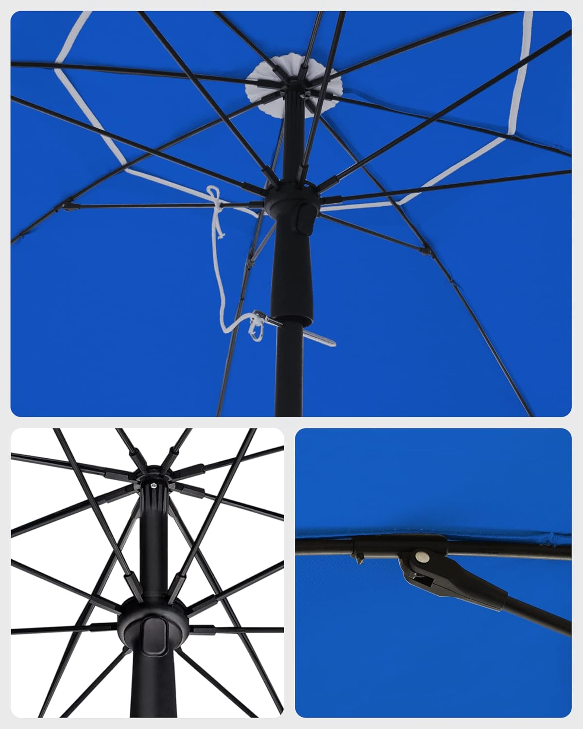 Beach/Garden Parasol 160 cm, Blue